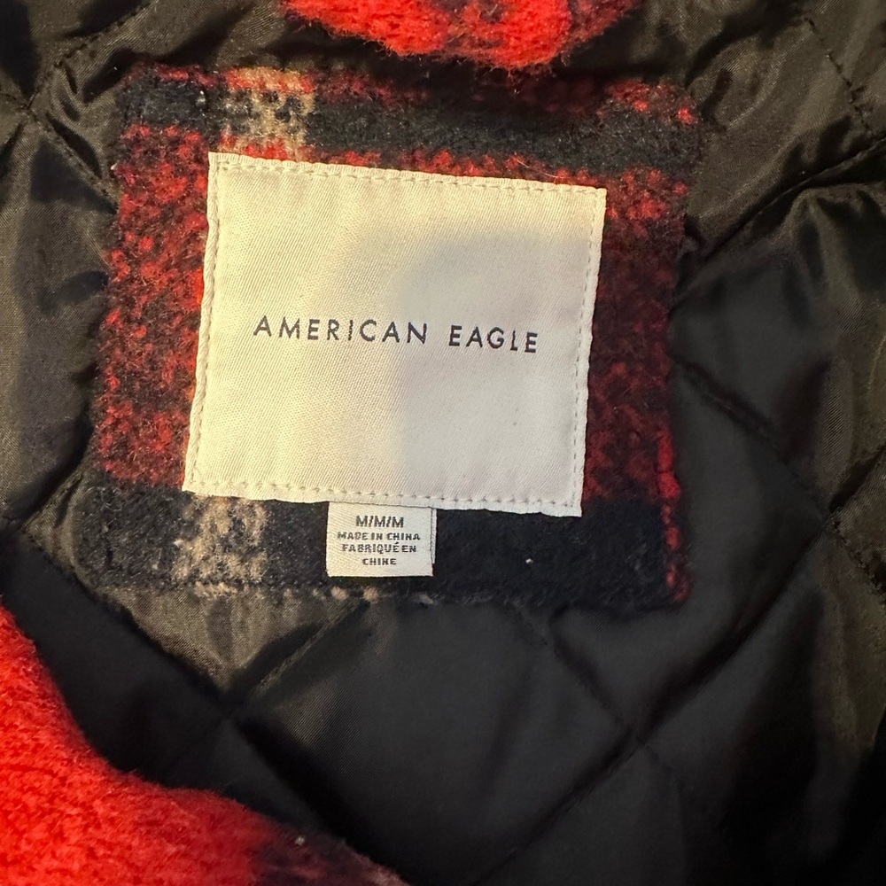 American Eagle Plaid Zip-Up Jacket - Picture 2 of 2